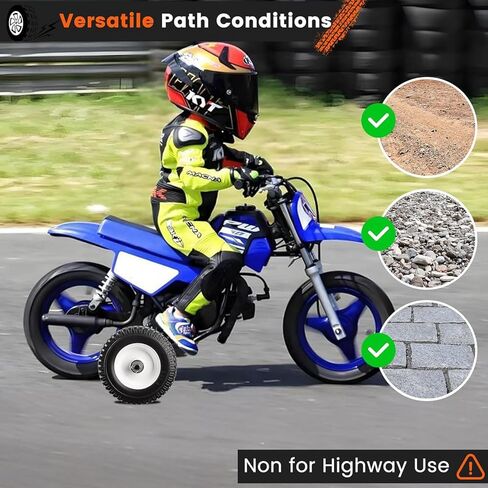 عجلات تدريب الدراجة الترابية متوافقة مع ماكينة الحلاقة MX125 MX350 MX400 MX500، PW50، هوندا XR50 CRF50 Z50 Z50R، ياماها TTR50،50cc 49cc عجلات تدريب الدراجة الترابية للأطفال، سهلة التركيب in Kuwait