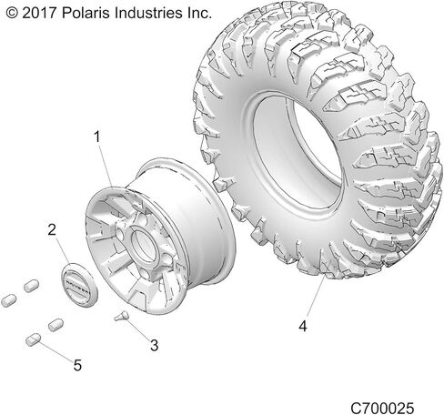 حافة Polaris، أمامية، 12 × 6، قطعة OEM الأصلية 1523040، الكمية 1 in Kuwait