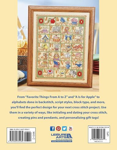 الفنون الترفيهية Herrschners عبر غرزة من الألف إلى الياء كتاب الحروف الهجائية in Kuwait