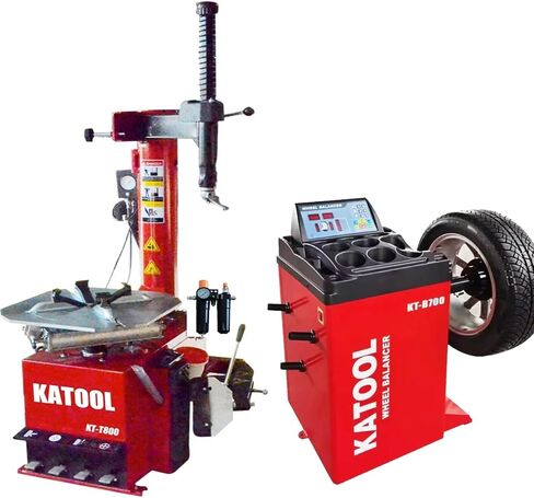مغير الإطارات KATOOL ME-T530Z/B620 مقاس 12 بوصة - 24 بوصة نطاق حافة 2.0 حصان ومحرك كومبو وموازن العجلات معدات متجر المرآب لإصلاح الإطارات وموازنة العجلات (أزرق) in Kuwait