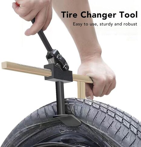 SIXRUN Manual Tire Changer, Tire Bead Breaker Tool, High Strength Metal Manual Tire Changer for Car Motorcycle, Enhanced Efficiency, Easily Opens and Holds Tire with Compact Design in Kuwait