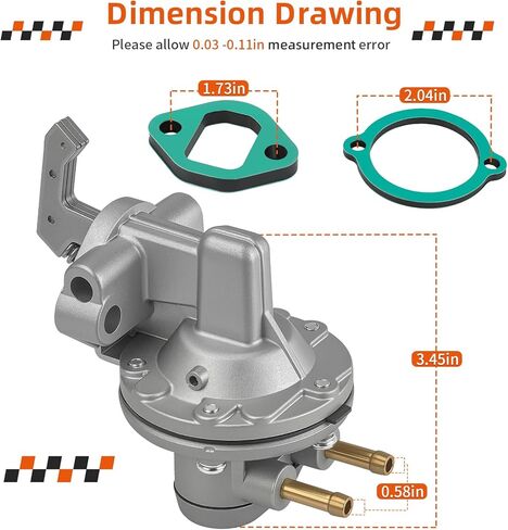 Fuel Pump w/Insulator Gaskets For Honda Gold Wing 1000 1100 GL1000 GL1100 GL1100I/A 1975-1983 16700-371-014 in Kuwait