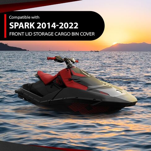 غطاء عاكس أمامي لصندوق تخزين البضائع العلوي Fit Sea-Doo Spark (2up)/ (3up) 2014-2022، TRIXX (2up) 2017-2022، TRIXX (3up) 2019-2022 295100865، 295100553، 295100864، 295100870 أسود in Kuwait