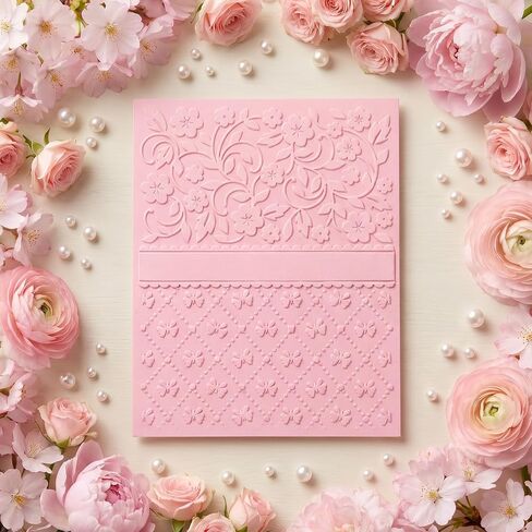 BOHUIZ 3D Plastic Embossing Folder Template, Texture Bow Flowers for Card Making DIY Scrapbooking Paper Handmade Crafts Scrapbooking Arts Supplies Scrapbook Decor in Kuwait