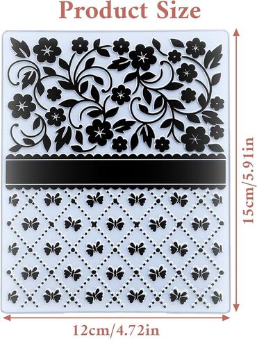 BOHUIZ 3D Plastic Embossing Folder Template, Texture Bow Flowers for Card Making DIY Scrapbooking Paper Handmade Crafts Scrapbooking Arts Supplies Scrapbook Decor in Kuwait