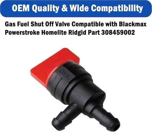 صمام إغلاق وقود الغاز متوافق مع Blackmax Powerstroke Homelite Ridgid Part 308459002 in Kuwait