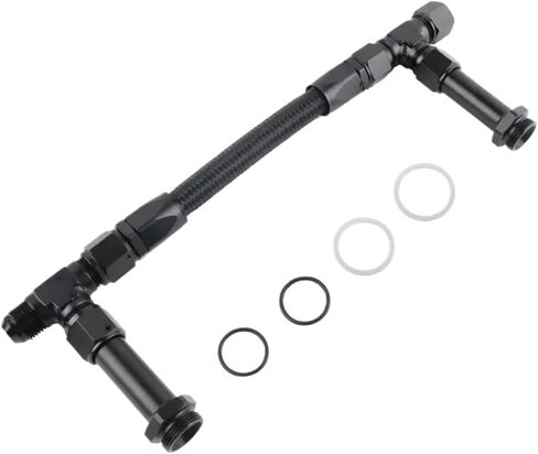 Dual Feed Fuel Line Kit For 4150 Carburetor Dual Feed Carb Fuel Line Stainless Steel Braided Hose AN8 8AN(black) in Kuwait