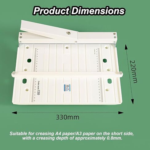 Manual Paper Creaser Scoring Machine with Ruler Guide for A4/A3 Paper Folding and Scoring, for Book Press, Letter Folding, and Card Processing in Kuwait