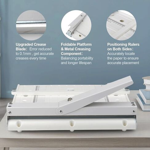 Duty Manual Creasing Machine with Extended Positioning Block & Clear Scale, Manual Crease Machine, A3/A4 Paper Scoring Folding Tool for Letter, Card Making and Commercial in Kuwait