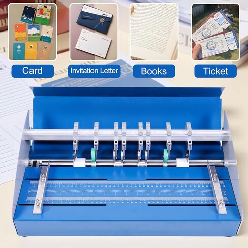 110V Electric Creasing Machine, 3-in-1 Creasing Machine with Scale Ruler, Heavy Duty Paper Creaser for Cards Invitations Photos Documents, 460mm in Saudi Arabia