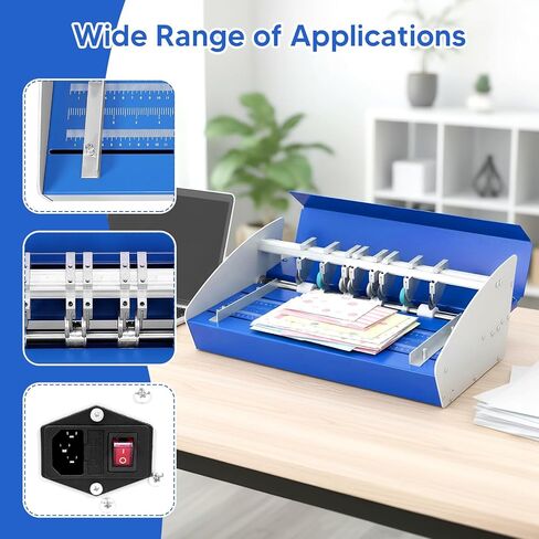 110V Electric Creasing Machine, 3-in-1 Creasing Machine with Scale Ruler, Heavy Duty Paper Creaser for Cards Invitations Photos Documents, 460mm in Saudi Arabia