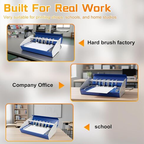 3-in-1 Electric Paper Creasing Machine, 460mm (18-Inch) Heavy Duty Metal Scorer Perforator with Scale Ruler, 110V Auto Folding Machine for Menus, Cards, Invitations and Documents in Kuwait