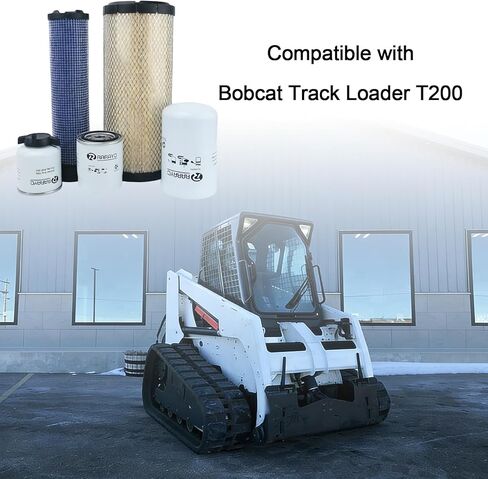 طقم فلتر الوقود الهيدروليكي لزيت الهواء متوافق مع Bobcat 863 863G 864 864G 873 873G 883 T200 A300 A220 S250 يستبدل 6667352 6665603 6661248 6666375 6666376 in Kuwait