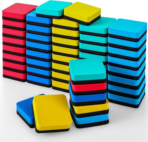 300 Pack Dry Erase Erasers Bulk Mini Magnetic Whiteboard Erasers Cube Square Dry Erase Eraser Chalkboard Cleaner Wiper for School Classroom Home and Office Supplies, 2 x 2inch (Colorful) in Kuwait