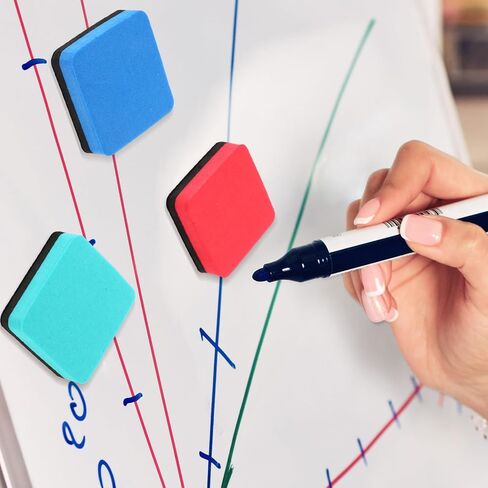 300 Pack Dry Erase Erasers Bulk Mini Magnetic Whiteboard Erasers Cube Square Dry Erase Eraser Chalkboard Cleaner Wiper for School Classroom Home and Office Supplies, 2 x 2inch (Colorful) in Kuwait