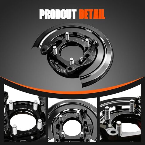 926-270 مجموعة لوحة دعم فرامل الانتظار الخلفية اليمنى تناسب F-250 1999 F-250 Super Duty 1999-2004 F-350 Super Duty 1999-2004، لـ Ford Excursion 2000-2005، #4C3Z2209AA، YC3Z2209CA in Kuwait