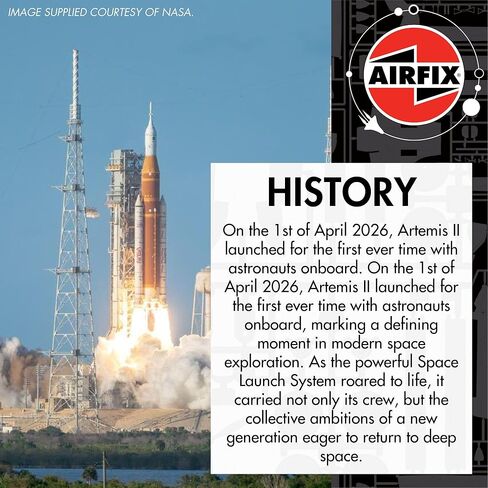 مجموعة Airfix Kit A50202 SLS Artemis، بلاستيك، لبناء مركبة فضائية للبالغين والأطفال من سن 8 سنوات، تتضمن نموذجًا بمقياس 1:144، وطلاءات أكريليك همبرول، وفرش وغراء بوليمر in Kuwait
