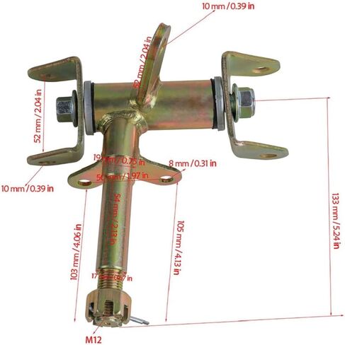 18x9.5-8 Go Kart & ATV Wheel Kit with Swingarms, Front Knuckle Spindles, Wheel Hubs, Brake Rotors & Hydraulic Twin Disc Caliper for UTV Golf Cart Drift Trike Quad Buggy Lawn Mower in Kuwait