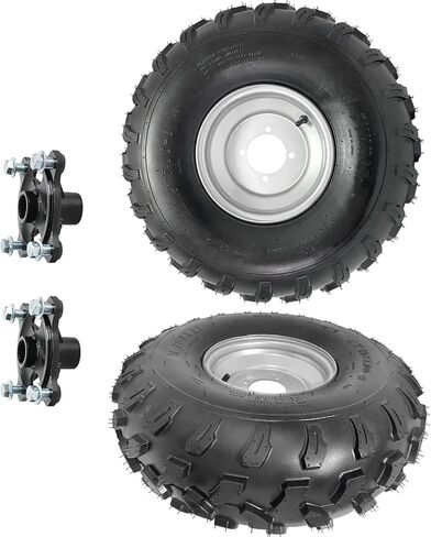 2 حزمة من عجلات ATV & Go Kart مقاس 19 × 7-8 مع محاور المحور الخلفي - إطارات للطرق الوعرة مقاس 8 بوصة بدون أنابيب لـ UTV، رباعية، عربات التي تجرها الدواب، دراجة ثلاثية الانجراف، عربة الجولف، جزازة العشب، دراجة صغيرة، 4 عجلات in Kuwait