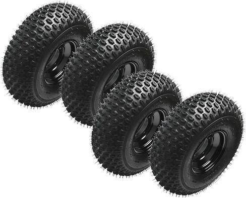 4-Pack 19x7-8 Go Kart & ATV Wheels with 8-Inch Tubeless Tires – 4-Bolt Rims for UTV, Quad, Drift Trike, Golf Cart, Lawn Mower, Garden Tractor, All-Terrain Off-Road in Kuwait