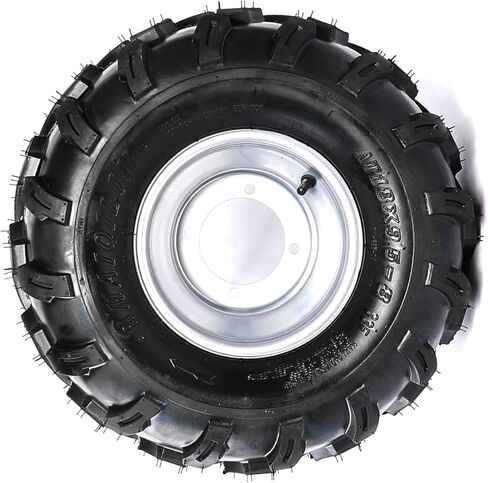 إطار ATV مقاس 18x9.50-8 وحافة 8 بوصات، عجلة شديدة التحمل ذات 4 عروات لجميع التضاريس لـ UTV، Go Kart، Quad، دراجة صغيرة، جزازة العشب، مركبات المرافق على الطرق الوعرة - عبوة واحدة in Kuwait