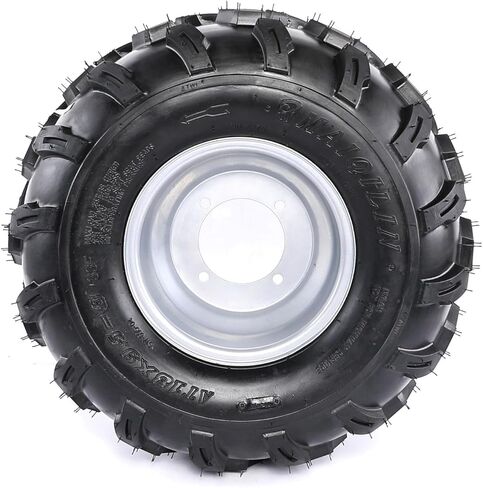 إطار ATV مقاس 18x9.50-8 وحافة 8 بوصات، عجلة شديدة التحمل ذات 4 عروات لجميع التضاريس لـ UTV، Go Kart، Quad، دراجة صغيرة، جزازة العشب، مركبات المرافق على الطرق الوعرة - عبوة واحدة in Kuwait
