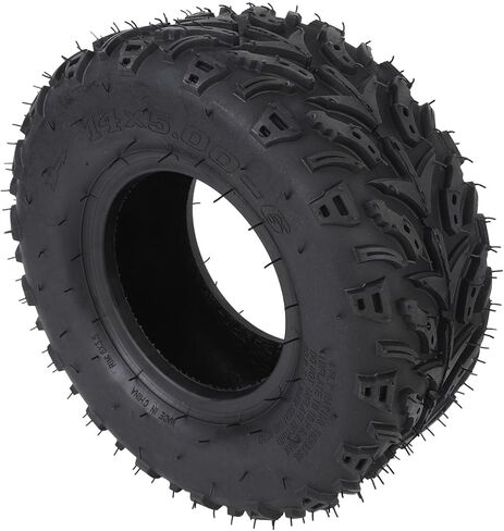 14x5.00 6 Front Wheel Tire, Rubber Tubeless Vacuum Tire with Enhanced Traction Technology for ATV Quad Off Road Go Kart Cart Mini Bike in Kuwait