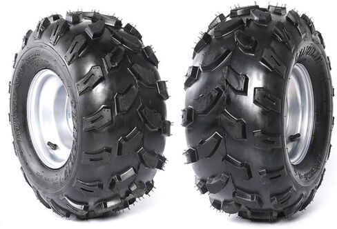 18x9.5-8 ATV & Go Kart Wheels with Tubeless Tires, 8-Inch Rims, 4-Stud Rear Axle Hubs for UTV, Quad, Golf Cart, Drift Trike, Buggy, Lawn Mower, Off-Road 2 Pack in Kuwait
