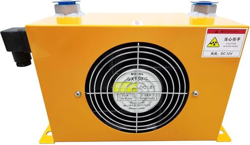 مبرد الهواء الهيدروليكي الألومنيوم AH0608T المبرد الهيدروليكي تبريد الهواء 60L / دقيقة مروحة تبريد الهواء آلة تبريد الزيت DC12V in Kuwait
