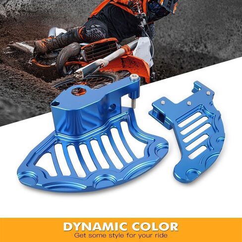 NICECNC غطاء حماية قرص الفرامل الخلفي الأمامي الأزرق متوافق مع Husqvarna TC125 FC250 350 450 2015، TE TC FC FE125-501 2016 2017 2018 2019 2020 TC125/FC250/350/450 2015 انظر الإعداد in Kuwait