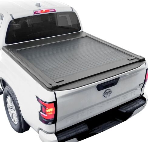 غطاء سرير Syneticusa قابل للسحب من Nissan Frontier لعام 2005-2026 (5 قدم) | غطاء سرير من الألومنيوم الصلب 2025 Nissan Frontier، قابل للقفل، قضبان منخفضة، نظام صرف، بدون تركيب مثقاب | حماية لمدة 5 سنوات in Kuwait