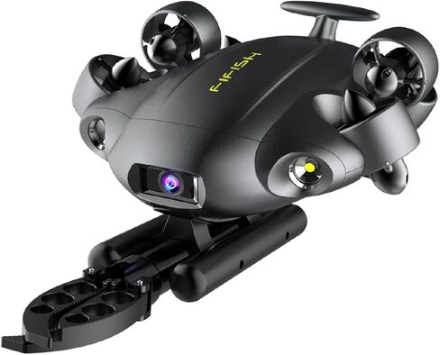 QYSEA FIFISH V6 Expert M200 مع حقيبة صناعية، طائرة بدون طيار تحت الماء بقفل رؤية AI، روبوت QYSEA تحت الماء مع وقت عمل 6 ساعات، واجهة Q، ROV محمول مع كاميرا 4K، غوص 660 قدم in Kuwait