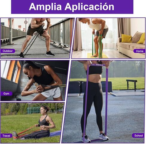 TOMSHOO 5 Packs Pull up Assist Bands, Resistance Bands with Straps Handles and Door Anchor, Stretch Bands,Exercise Bands with Guide for Fitness in Saudi Arabia