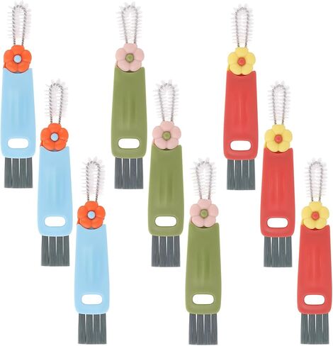 9 Pcs 3 in 1 Cup Lid Cleaning Brush, Multifunctional Bottle Cleaning Brush, Cup Lid Gap Cleaner for Home Kitchen in Saudi Arabia
