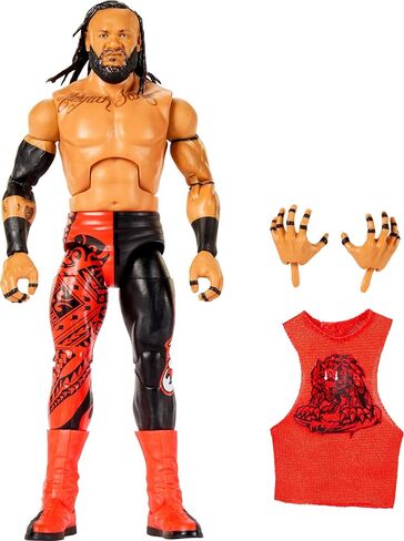 Mattel WWE Elite Action Figure & Accessories، مجموعة السلسلة رقم 125، جاكوب فاتو القابلة للتجميع مقاس 6 بوصات مع 25 نقطة مفصلية وأيدي قابلة للتبديل in Kuwait