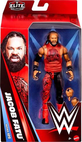 Mattel WWE Elite Action Figure & Accessories، مجموعة السلسلة رقم 125، جاكوب فاتو القابلة للتجميع مقاس 6 بوصات مع 25 نقطة مفصلية وأيدي قابلة للتبديل in Kuwait