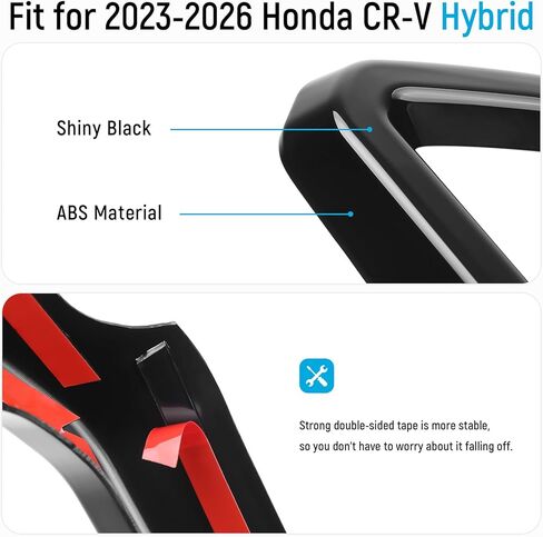 ZZEQYG ABS مادة غطاء المصد الأمامي السفلي غطاء شريطي متوافق مع ملحقات Honda CRV Hybrid 2023-2026 لـ CR-V Hybrid Sport Touring واقي المصد الأمامي قطعتان in Kuwait