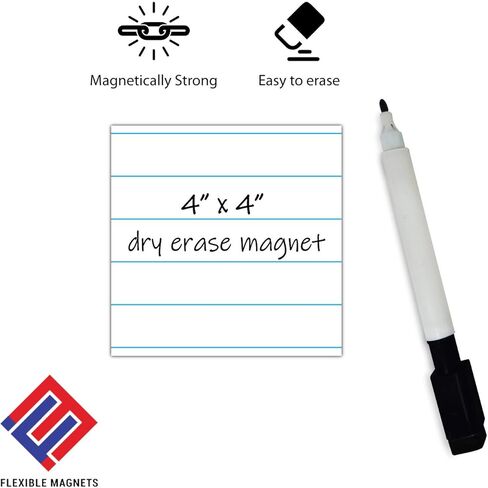 Dry Erase Notes - Magnetic Dry Erase Notes - Notepad/Writing Pad Design - 4" x 4" (5 Pack) in Kuwait