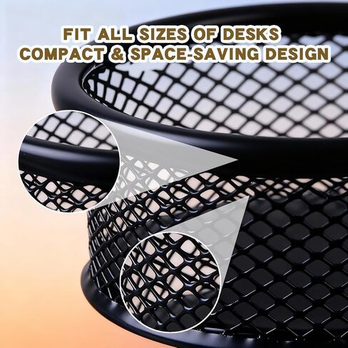 2 Pcs Paper Clip Holder Mesh Desk Organizer with Pen Tray Binder Clips Dispenser Sturdy Metal Storage Tray for Office Desktop Accessories Organizing Paperclips Pens and Small Supplies in Kuwait