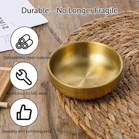 Gold PaperClip Holder, Gold Stainless Steel Paper Clip Organizer for Desk Binder Clips Holder Bowls with Non-Slip Base for Holding Small Parts Office Accessories in Kuwait