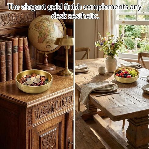 Gold PaperClip Holder, Gold Stainless Steel Paper Clip Organizer for Desk Binder Clips Holder Bowls with Non-Slip Base for Holding Small Parts Office Accessories in Kuwait