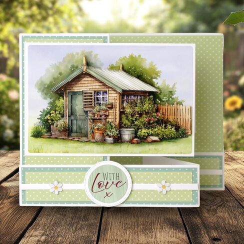 Katy Sue Die Cut Decoupage – Gardener's Choice (Pack of 12) – Garden Themed Designs for Layered Card Making – Premium 150gsm Paper – UK Made Card Making in Kuwait