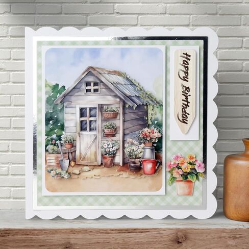 Katy Sue Die Cut Decoupage – Gardener's Choice (Pack of 12) – Garden Themed Designs for Layered Card Making – Premium 150gsm Paper – UK Made Card Making in Kuwait
