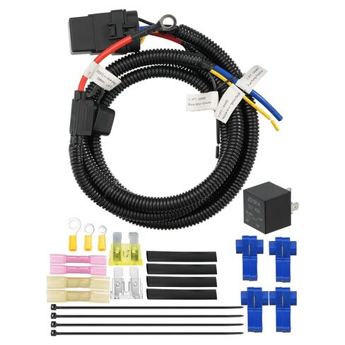 ELFCULB Fuel Pump Relay Wiring Kit, 12V 40A Relay - Compatible with 2011-2013 Chrysler Town & Country Ram 1500 Dodge Durango Jeep Grand Cherokee, Replace CBWPR091AA 68269523AD in Kuwait
