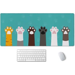 SSOIU Large Mouse Pad, Boho Snake Witch Desk Mat for Desktop, Women Girls Waterproof Gaming Mousepad, Moon Phases Computer PC Laptop Protector Writing Pads for School Office Home 35.5" x 15.7"