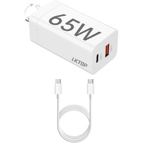 65W Portable Battery Charger for DJI/Specta Flip/Mini Series/Air 3/Air 3S/Mavic 3 Series/Avata 2/Mini 4K/Neo Drone, Controller, Osmo Pocket/2/3, Action 3/4/5 Pro, Goggles 2 (with C to C Cable)