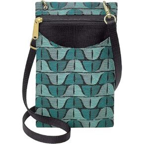 Women's Tapestry Crossbody Cell Phone or Passport Purse, Handmade in USA