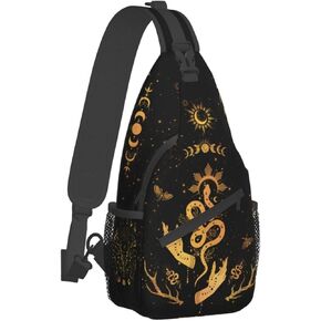 Moth Moon Crossbody Bags, Witchy Travel Crossbody Bags for Women, Sun Moon Sling Bag Hippie Mushroom Gothic Witch Gifts in Saudi Arabia