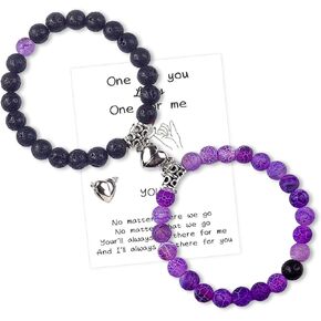 Magnetic Couples Bracelets His and Her Bracelets Heart Matching Bracelets Long Distance Relationship Gifts for Boyfriend Girlfriend Natural Beaded Bracelet Anniversary Valentines Gifts for Women Men in Kuwait