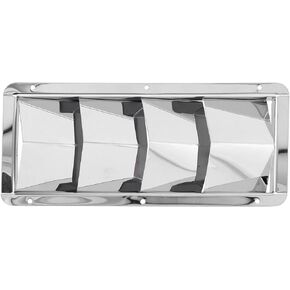 Louvered Vent, 4 Slots Marine Boat Louver Air Grille, Stainless Steel Rectangular Louver Vent for Ventilation of Boats Marines Yachts